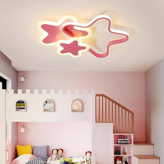 Triple Star Flush Mount Light LED Ceiling Light for Baby Kids Lighting