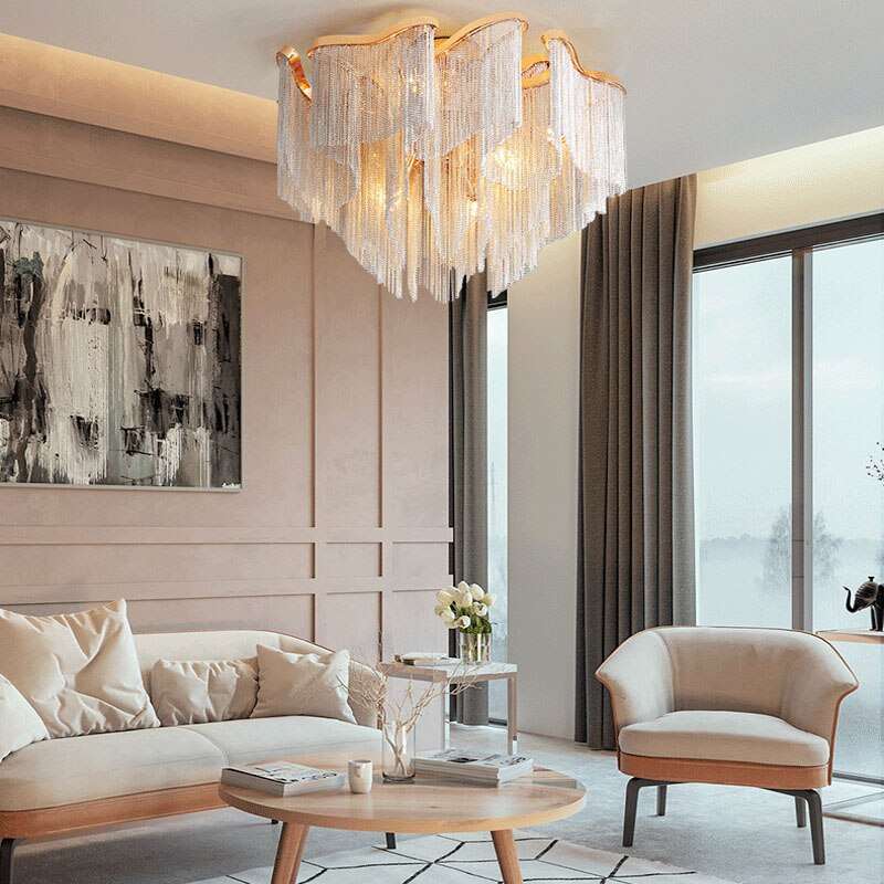 Cadena Chain Tassel Ceiling Light Fixture