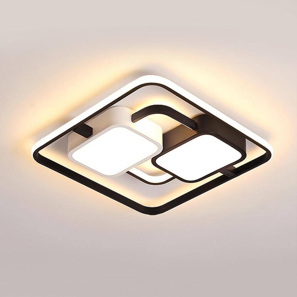 Circles Rectangles Dimmable LED Modern Ceiling Light Flush Mount Lighting