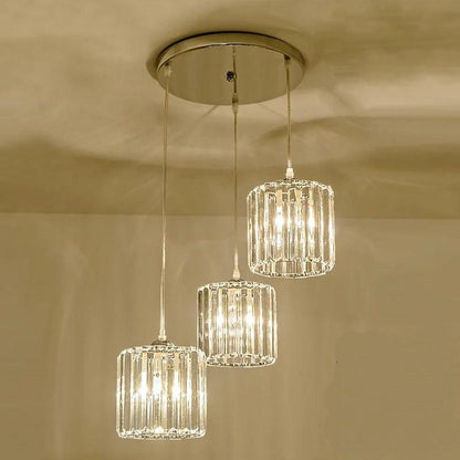 3 Metal Crystal Island Lantern Chandelier LED Ceiling Light