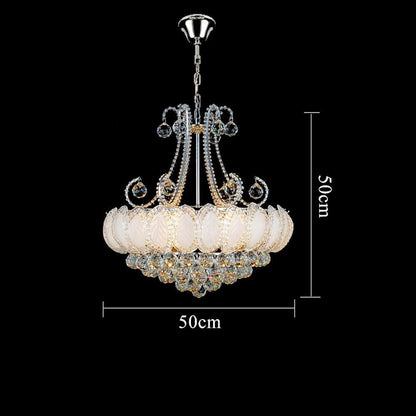 8-light Modern Gold/Silver Vintage Crystal Chandeliers For Living Room