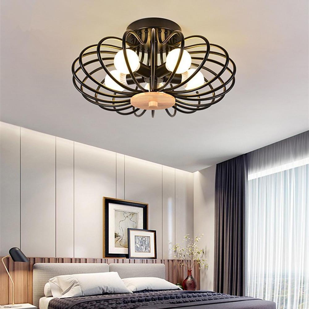 Globes Metal Intricate Modern LED Flush Mount Ceiling Light for Bedroom