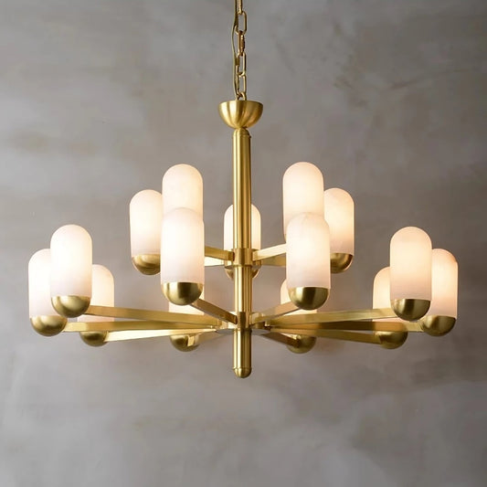 Moonshade Natural Marble Multi Light Chandelier