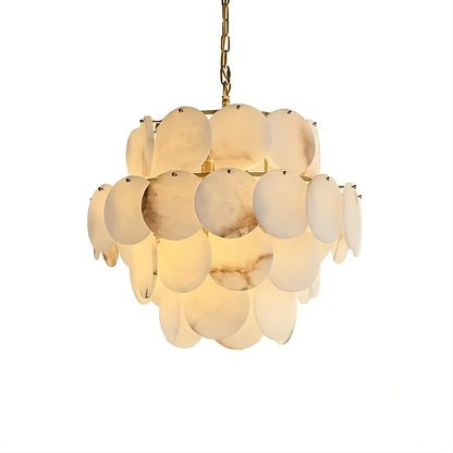 Moonshade Natural Marble Modern Chandelier