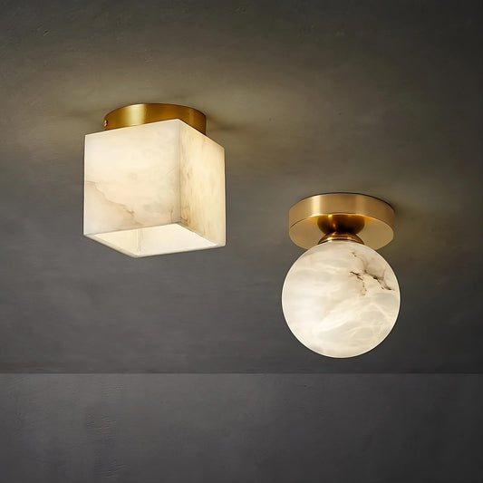 Natural Marble Hallway Ceiling Light Fixture