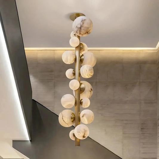 Moonshade Luxury Marble Ball Chandelier