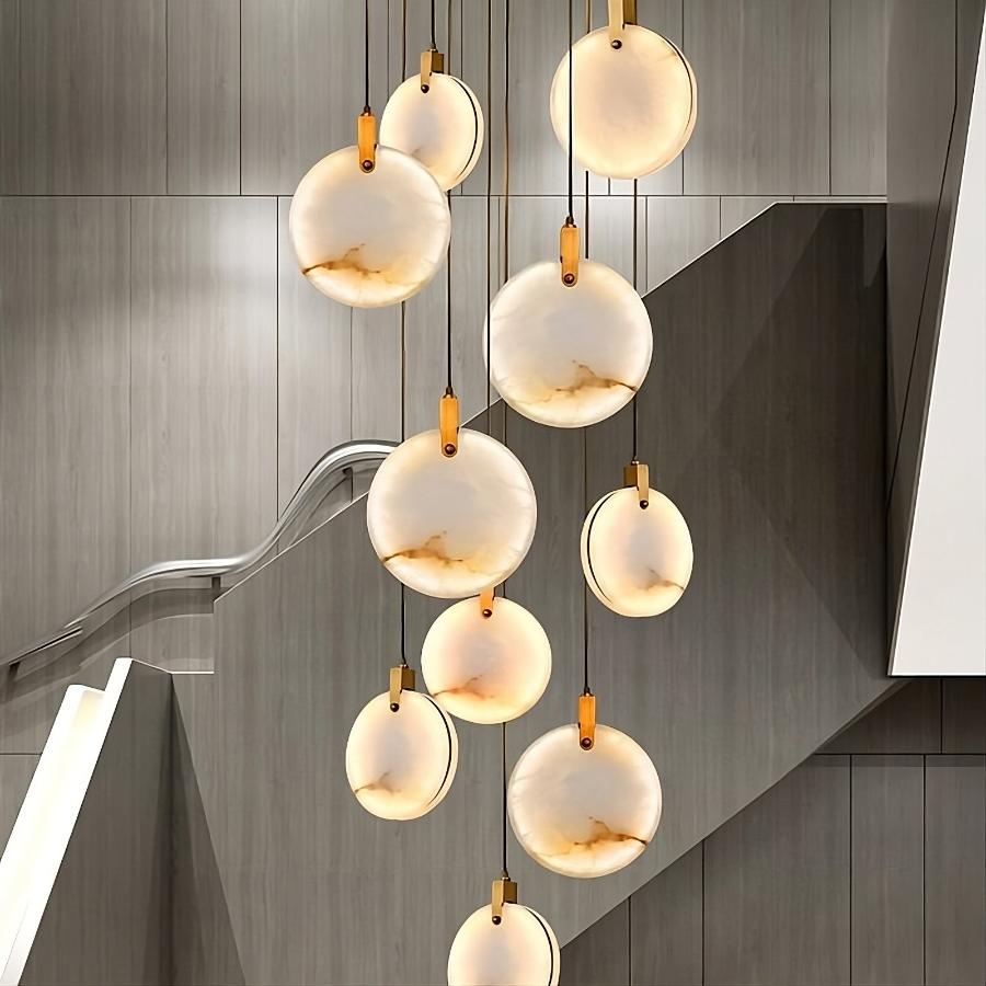 Moonshade Natural Marble Pendant Light Fixture