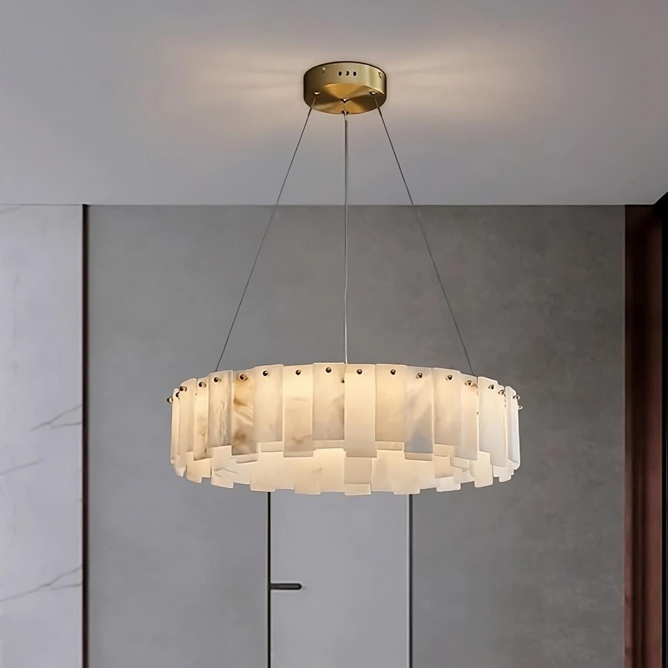 Moonshade Natural Marble Chandelier