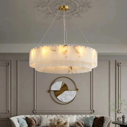 Moonshade Natural Marble Chandelier