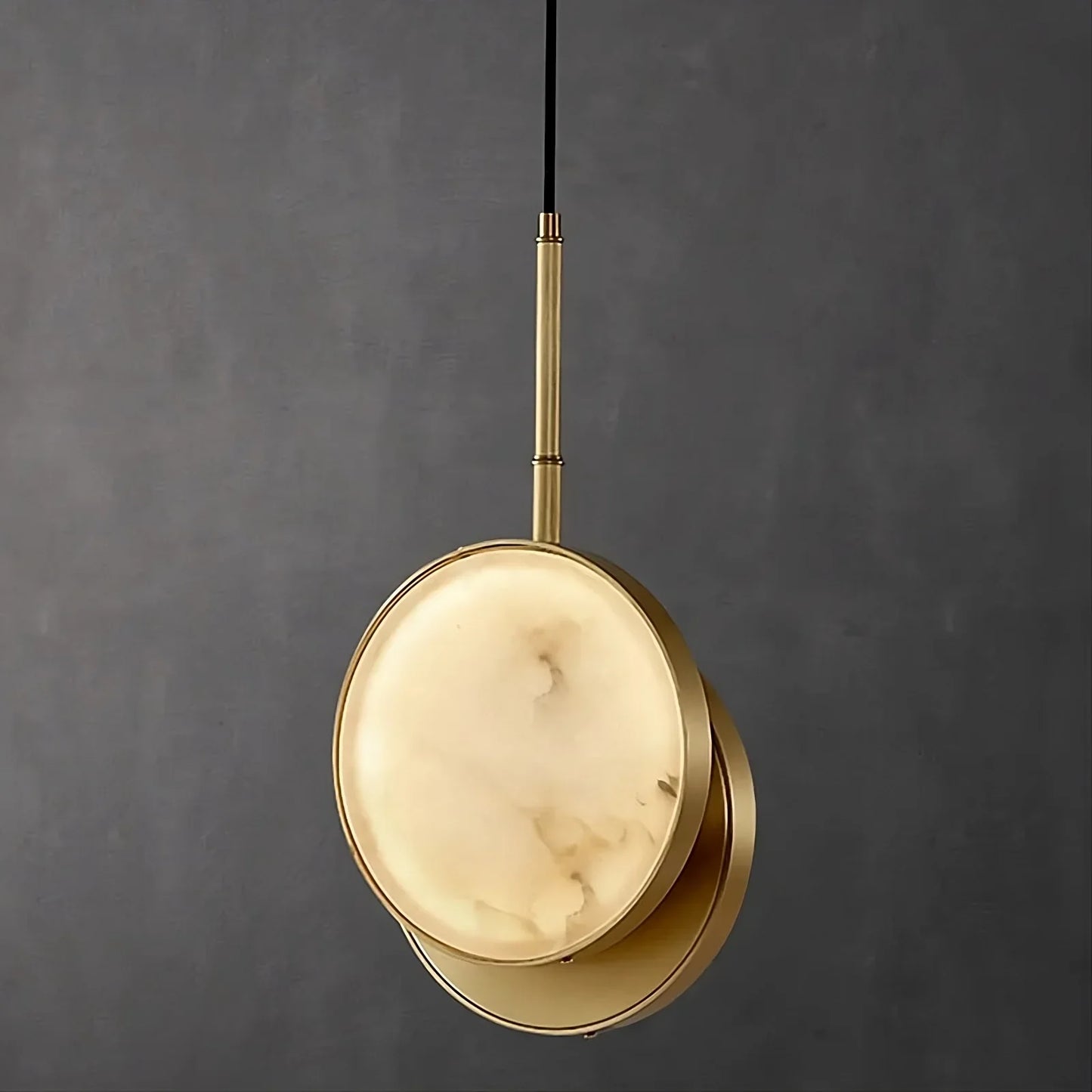 Modern Marble & Brass Light Fixture