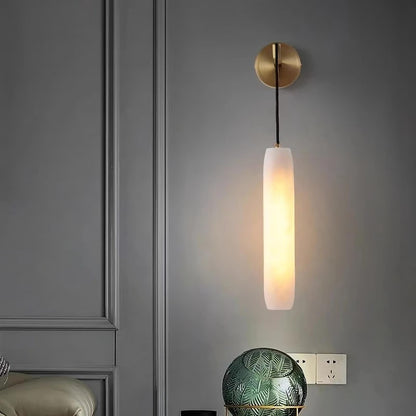 Moonshade Natural Marble Pendant Wall Sconce