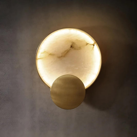 Moonshade Natural Marble & Copper Wall Sconce