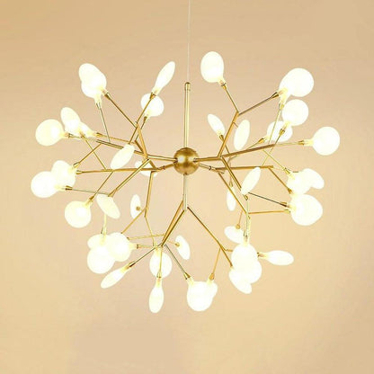 45 Lights Creative Copper Glass Design LED Modern Sputnik Chandelier