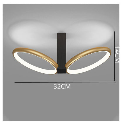 Squares Reflective Gold Flush Mount Light LED Ceiling Light