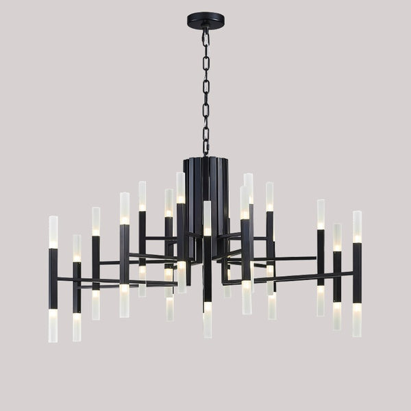 Modeen design simple style beautiful black 36 lights chandelier