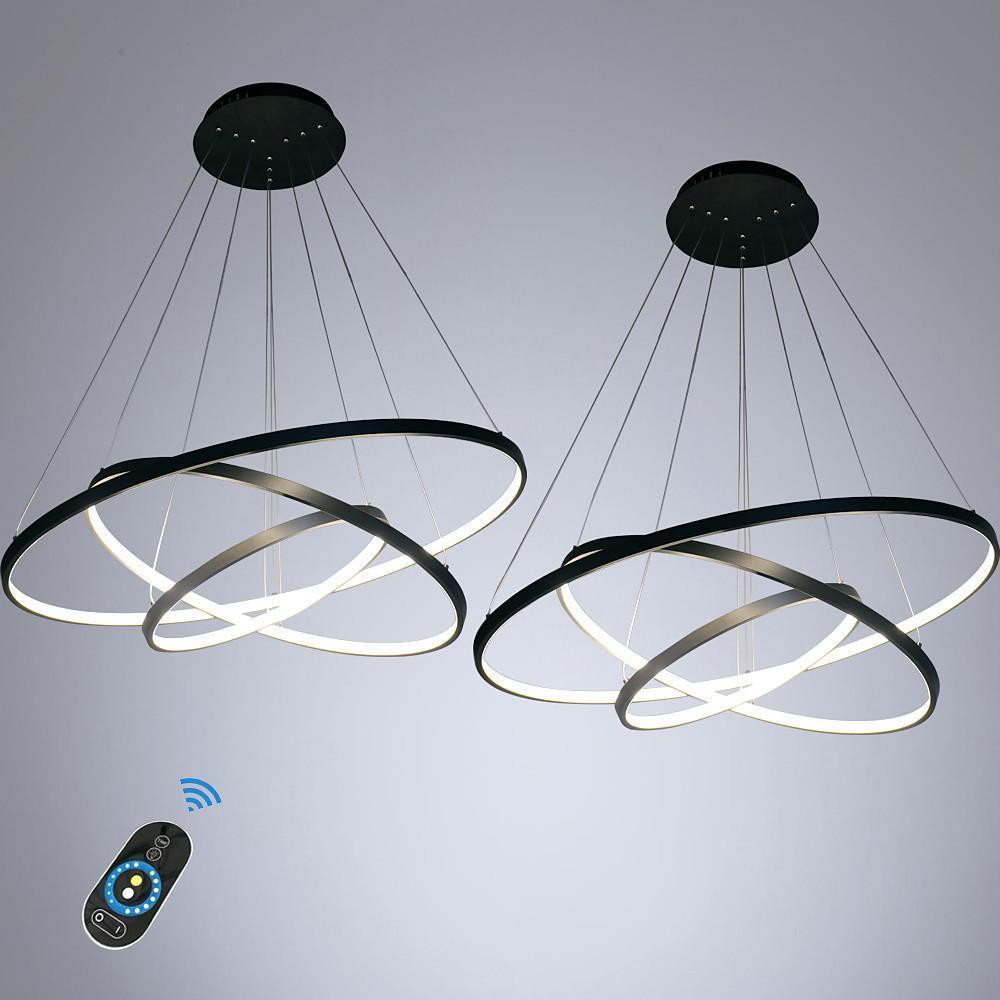 Adjustable Interweaved Ring Dimmable LED Modern Chandeliers Pendant Light