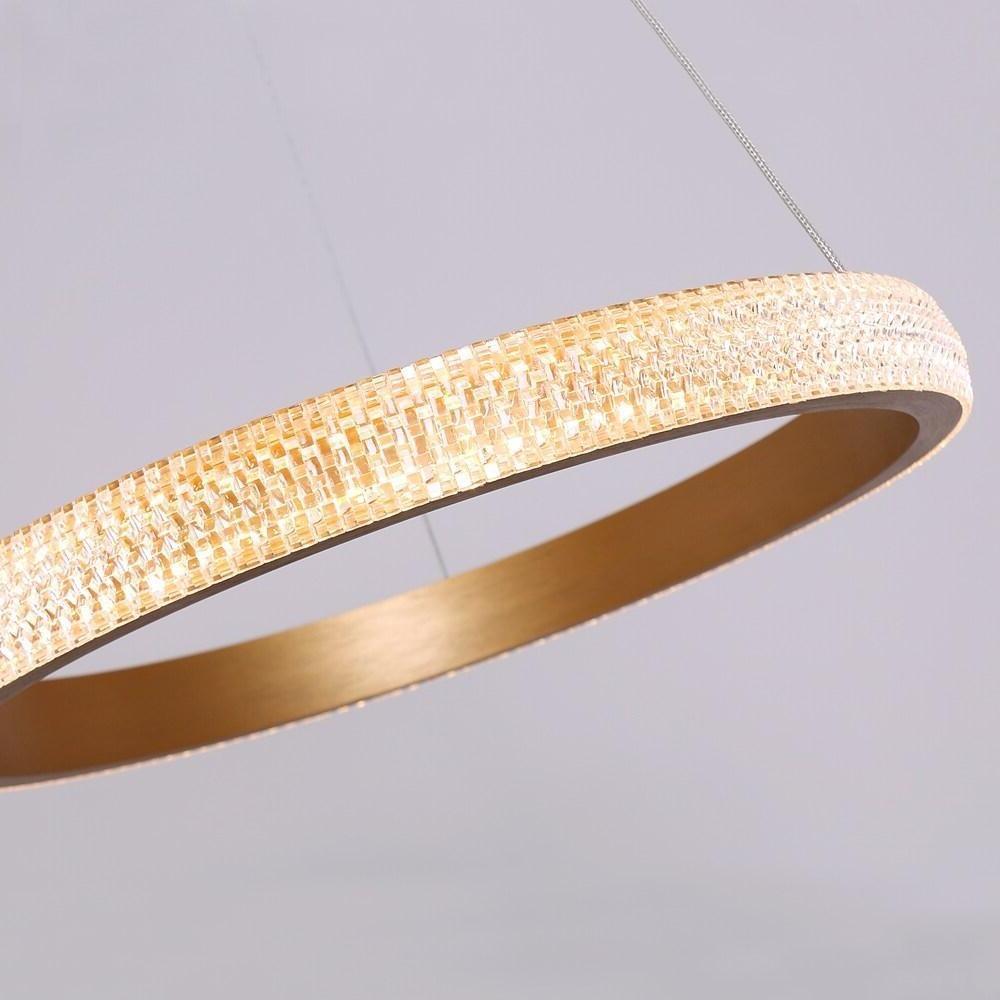 Circular Design LED Gold Modern Chandeliers Kitchen Pendant Lighting