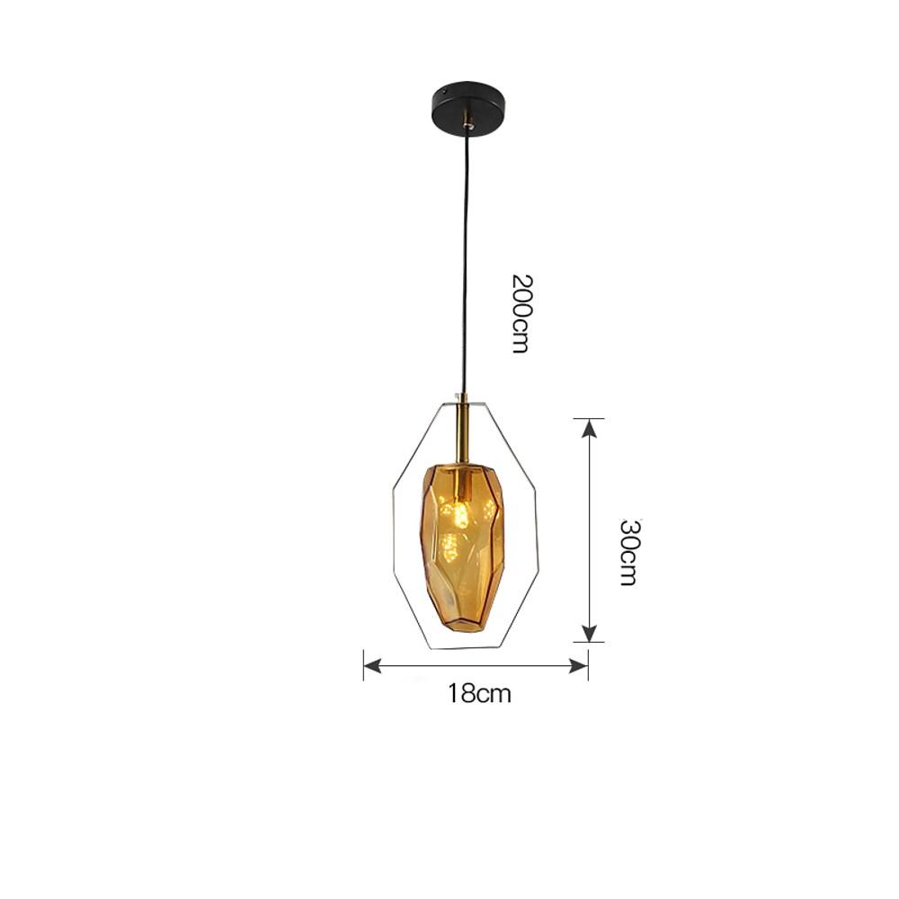 Electroplated Metal Glass LED Nordic Pendant Lighting Kitchen Island Lighting