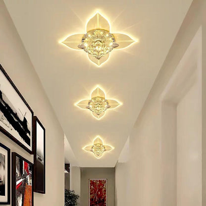 4 Pointed Classic Star LED Multi Color Crystal Modern Ceiling Lights