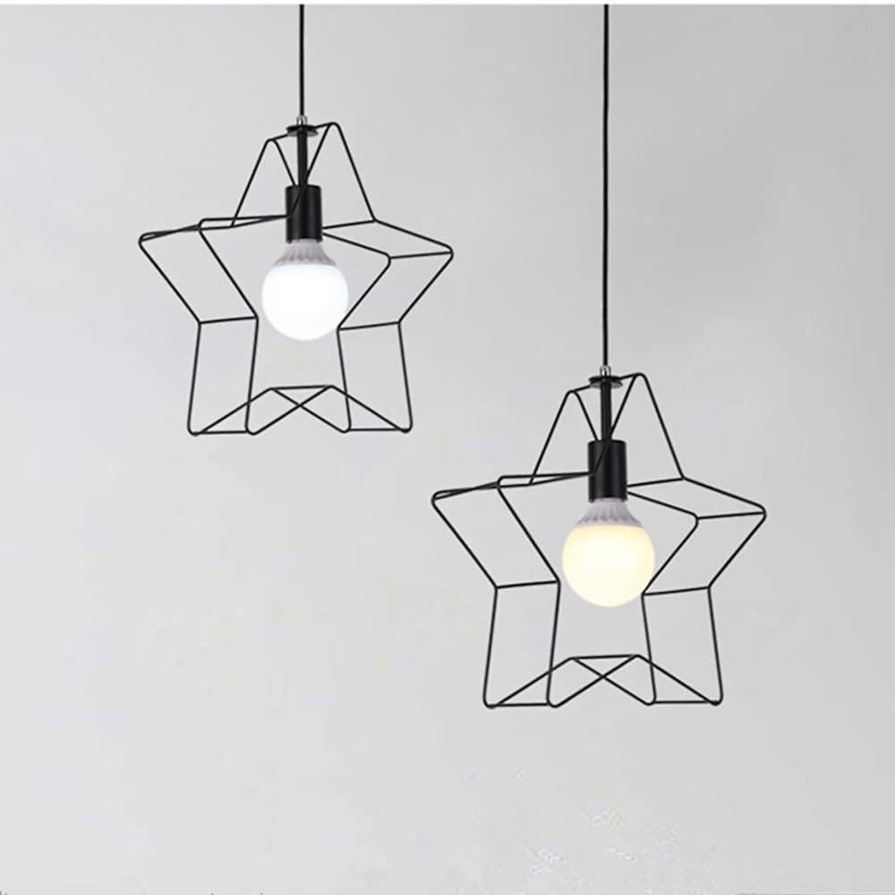 Minimalist Industrial Star Pendant Light Metal Pendant Lighting