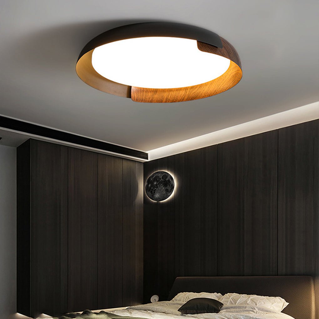 Minimalist LED Stepless Dimming Personality Round Ceiling Light for Bedroom