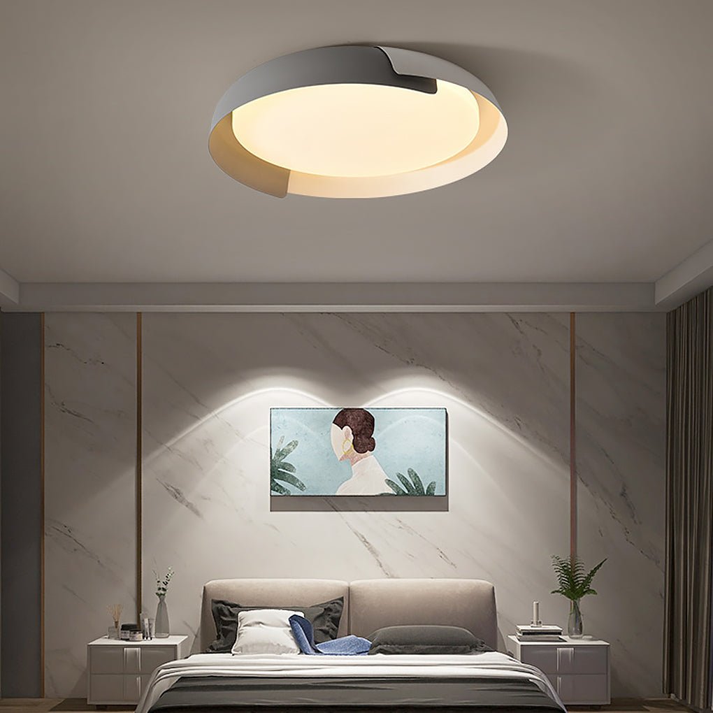 Minimalist LED Stepless Dimming Personality Round Ceiling Light for Bedroom