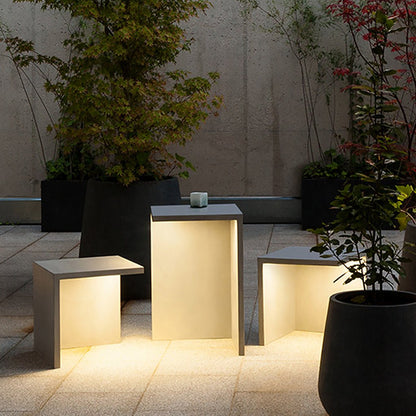 Multifunction Square Stools Table Waterproof Creative Outdoor Light