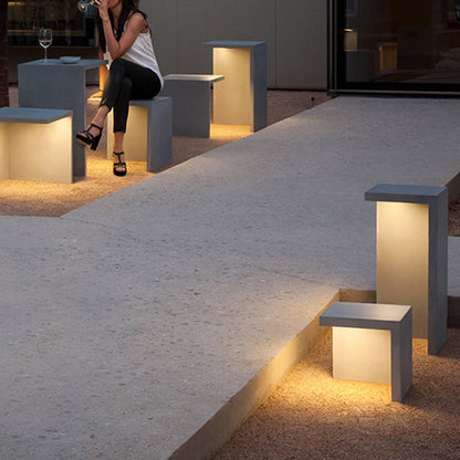 Multifunction Square Stools Table Waterproof Creative Outdoor Light