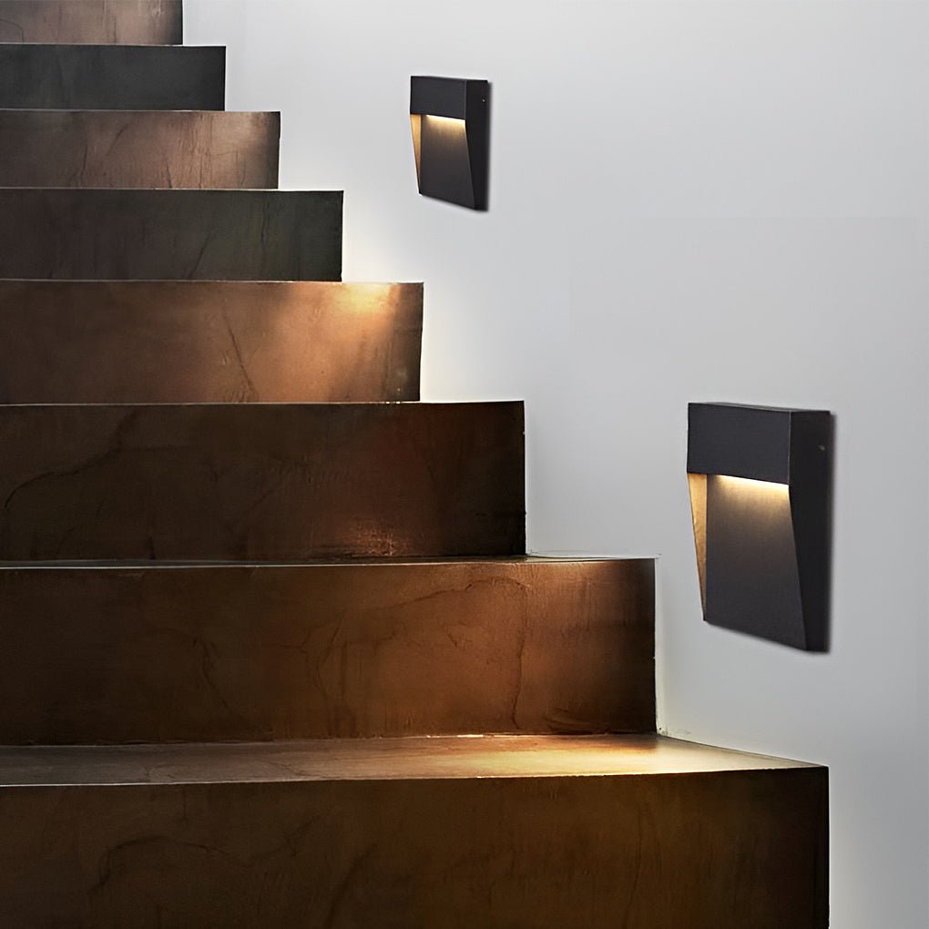 Minimalist Square Waterproof Stair Lights Step Lights Outdoor Wall Lights Stairway Sconces