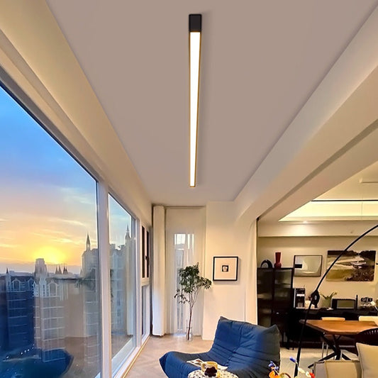 Minimalist Strip Stepless Dimming LED Modern Ceiling Light with Remote Control