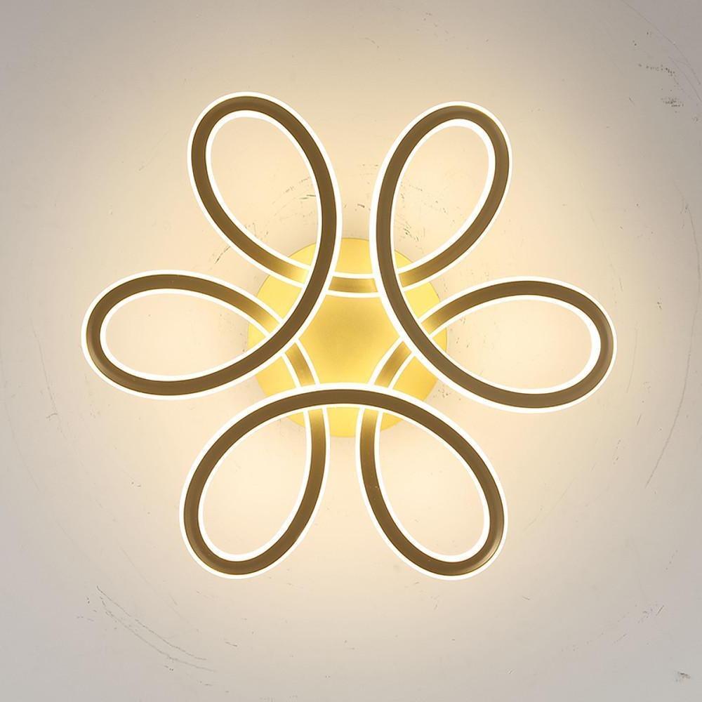 Swirl Flower Shaped Dimmable LED Modern Flush Mount Lighting Ceiling Light