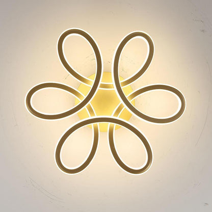 Swirl Flower Shaped Dimmable LED Modern Flush Mount Lighting Ceiling Light