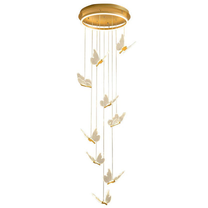 Butterfly Shapes Design Pendant Lighting Acrylic Metal Island LED Living Room Ceiling Lights