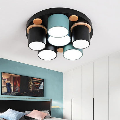 Rounded Cylindrical LED Modern Ceiling Lights Flush Mount Lighting