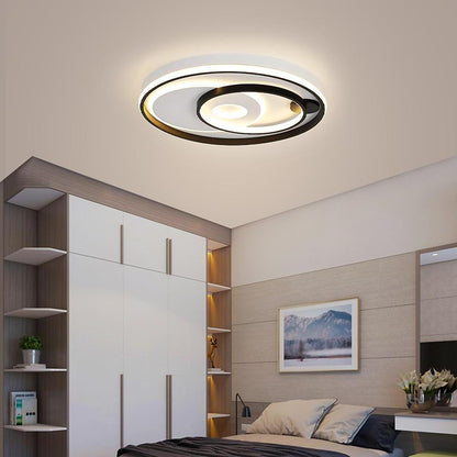 3 Circle Minimalist LED Flush Mount Ceiling Light for Bedroom