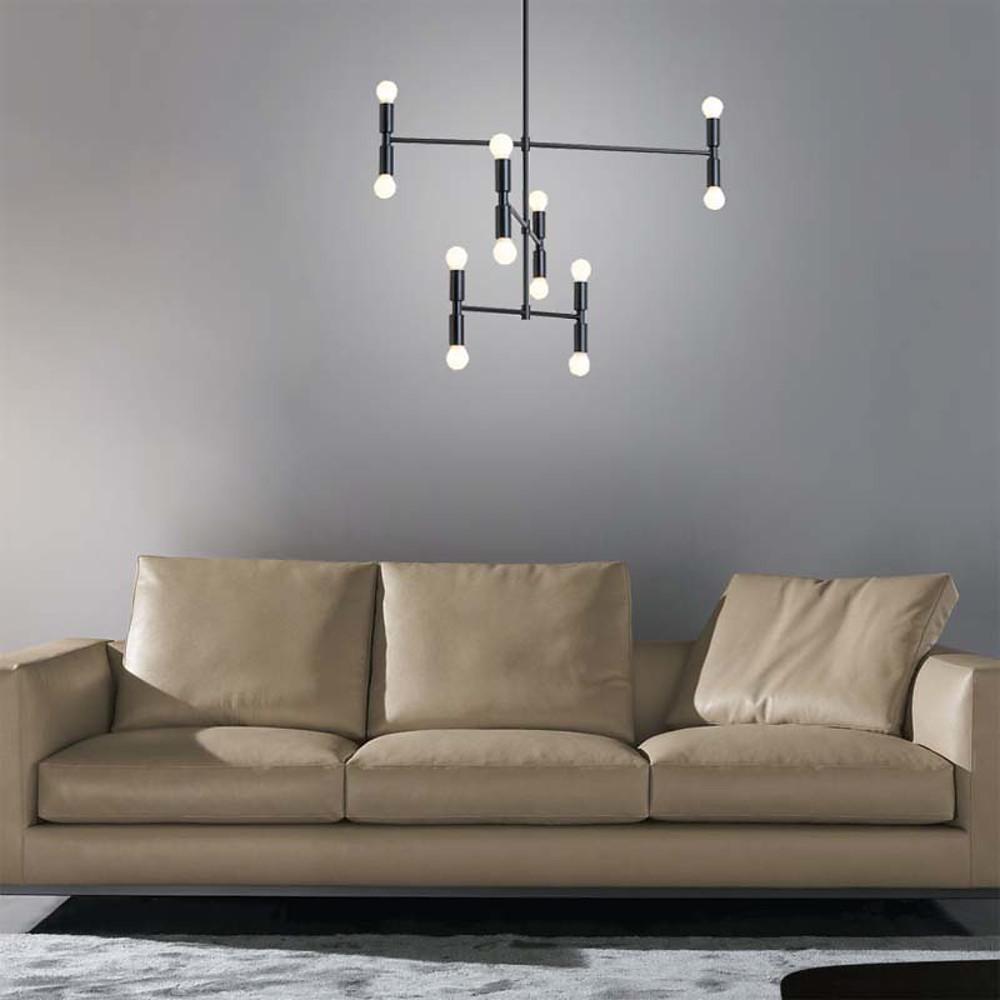 12 Lights LED Electroplated Metal Adjustable Modern Pendant Lights