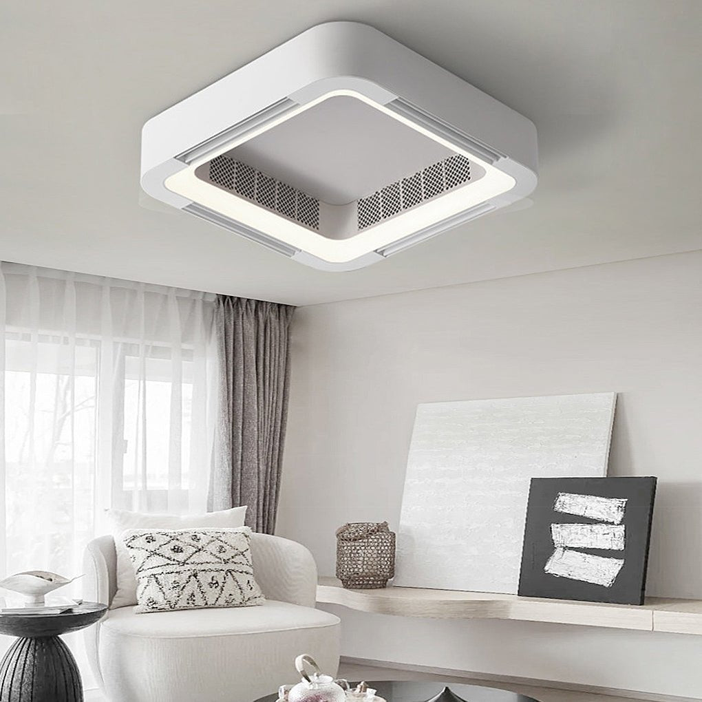 Modern Bladeless Ceiling Fans Lights Inverter Ceiling Fan with Chandelier LED