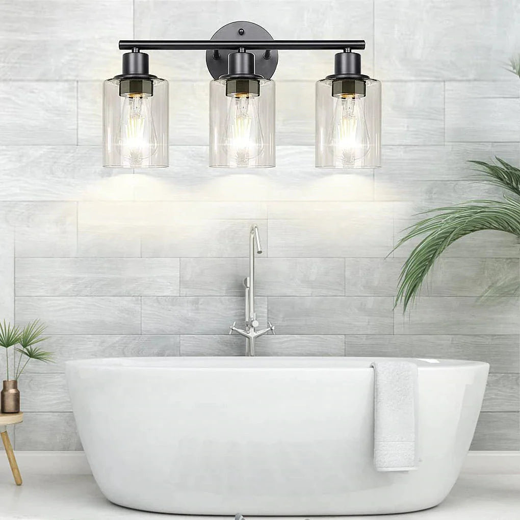 Industrial Plug-In Glass Wall Sconce Creative Bathroom & Bedroom Vanity Lighting