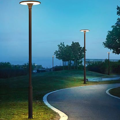 Round Waterproof LED Gray Modern Public Lighting Outdoor Pole Lights