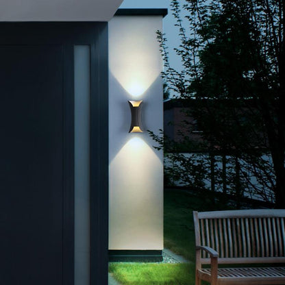 Curved LED Up and Down Lighting Waterproof Modern Outdoor Wall Lights