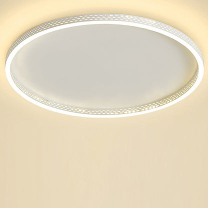 Modern Round Dimmable Flush Mount Lights LED Ceiling Light with Hollow Edge