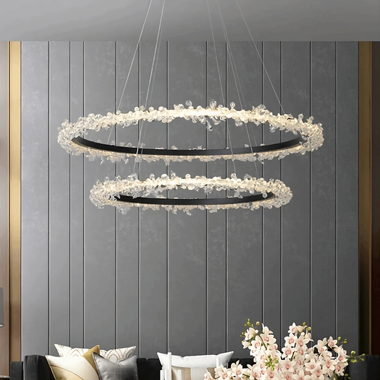 Capri 2-Tier Crystal Ring Chandelier