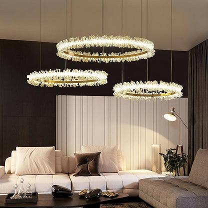 Capri 3-Ring Crystal Chandelier