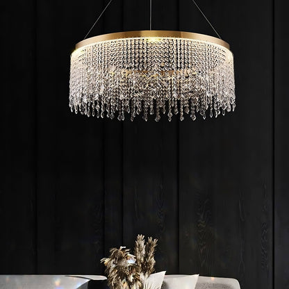 Adena Crystal Modern Ring Chandelier