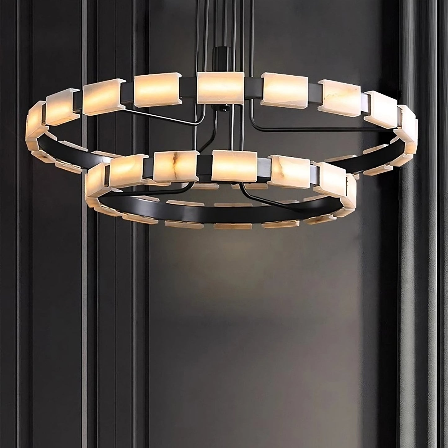 Villa  Marble Mid-Century Modern Chandelier