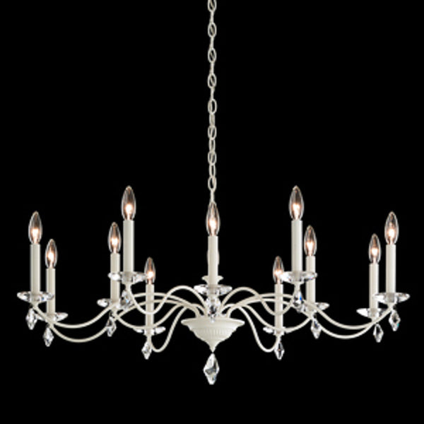 Chandelier, 12-Light, White, Clear Heritage Crystal, 39.5"W (MD1012N-06H 1J00EC)