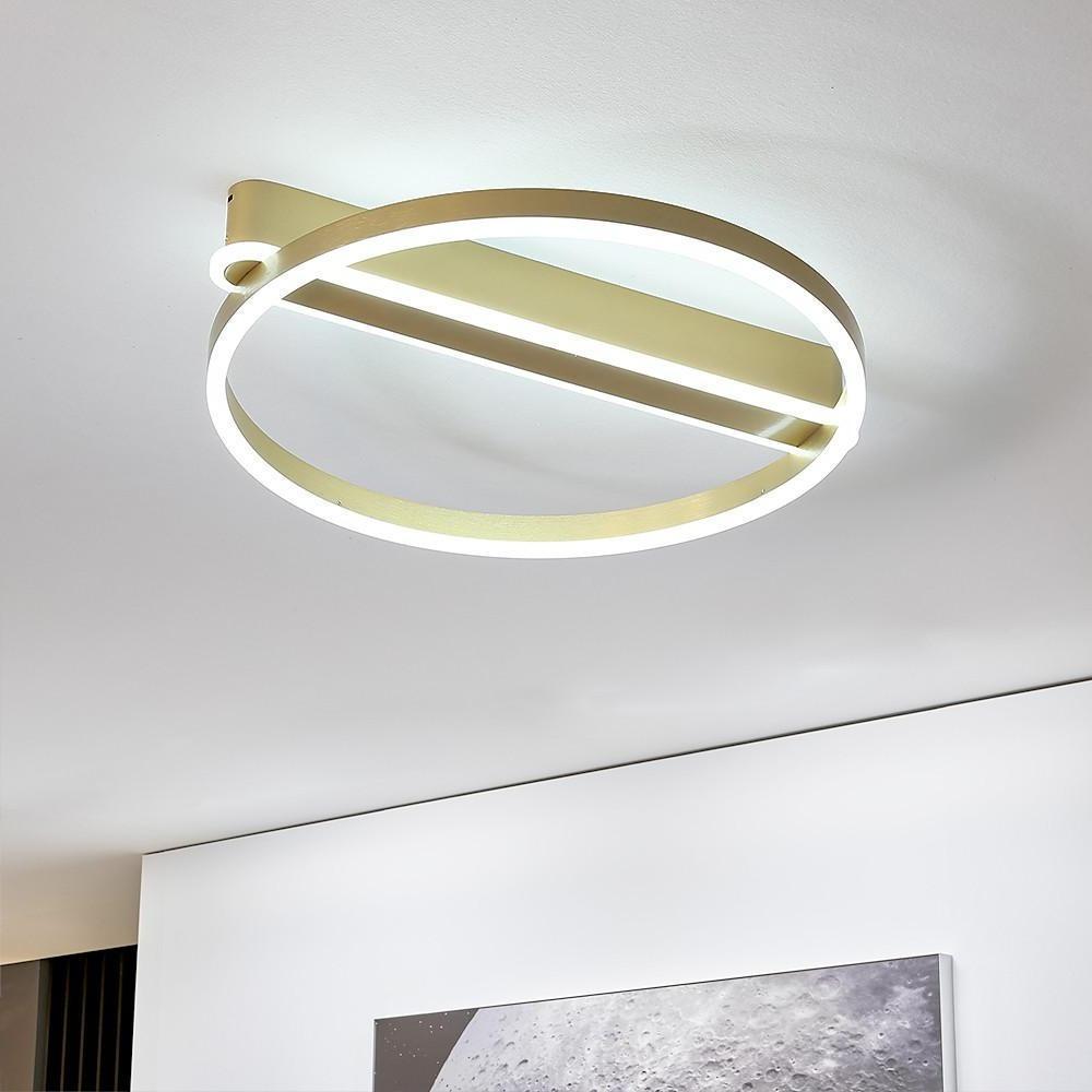 Circle Linear Dimmable LED Modern Ceiling Lights Flush Mount Lighting