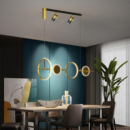 Artistic Circles Linear LED Modern Chandeliers Kitchen Pendant Lighting