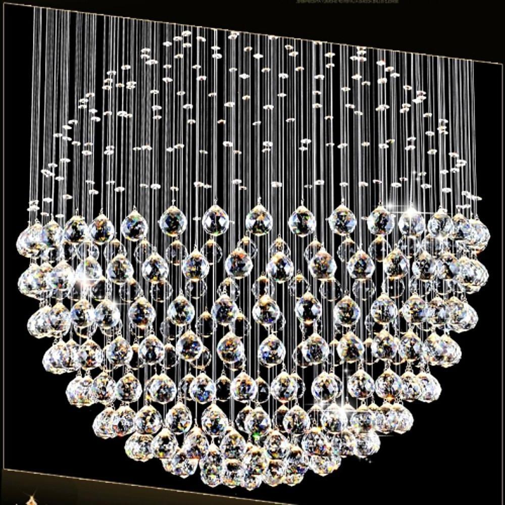 Double Sphere Metal Crystal Rustic Chandeliers Contemporary Chandeliers