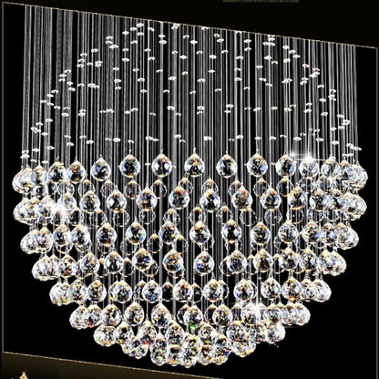 Double Sphere Metal Crystal Rustic Chandeliers Contemporary Chandeliers